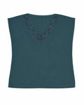 VERO MODA Women’s Lace-Trim V-Neck Top