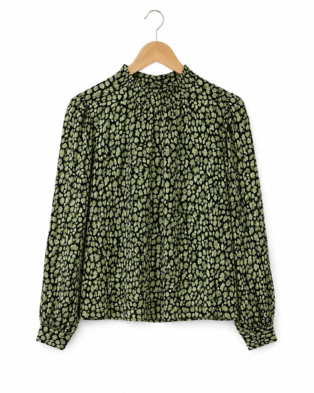 MAX Women’s Abstract-Print High-Neck Blouse