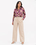 Shop this elegant MAX floral printed shirt featuring a watercolor-inspired purple floral design. Lightweight, stylish, and perfect for everyday wear. Limited stock available