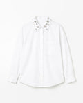 MAX white cotton shirt with crystal embellished collar women's button-down shirt premium stock fashion KPT Egypt