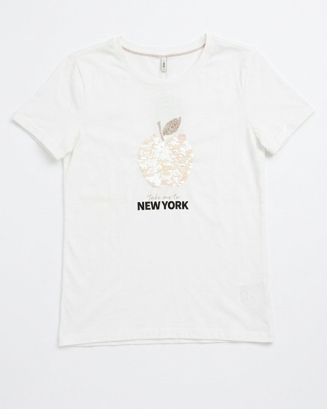 ONLY New York Embellished Apple Cotton T-Shirt